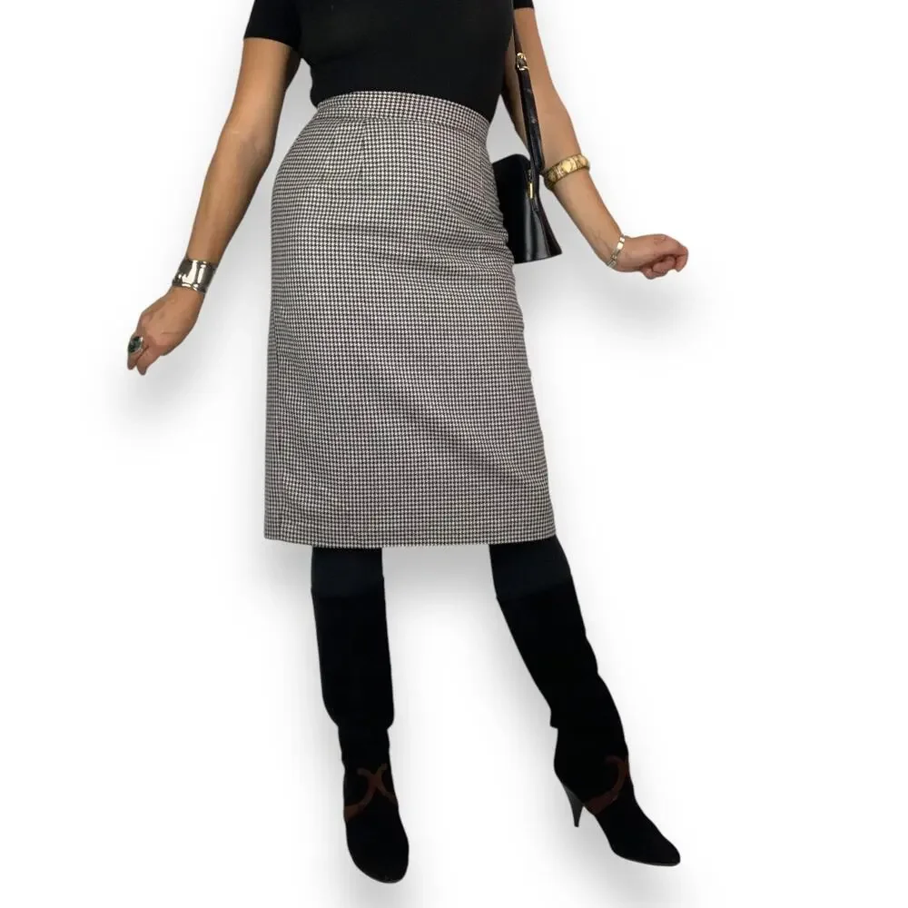 Vintage wool houndstooth pencil skirt by SAG HARBOR - Picture 14 of 16